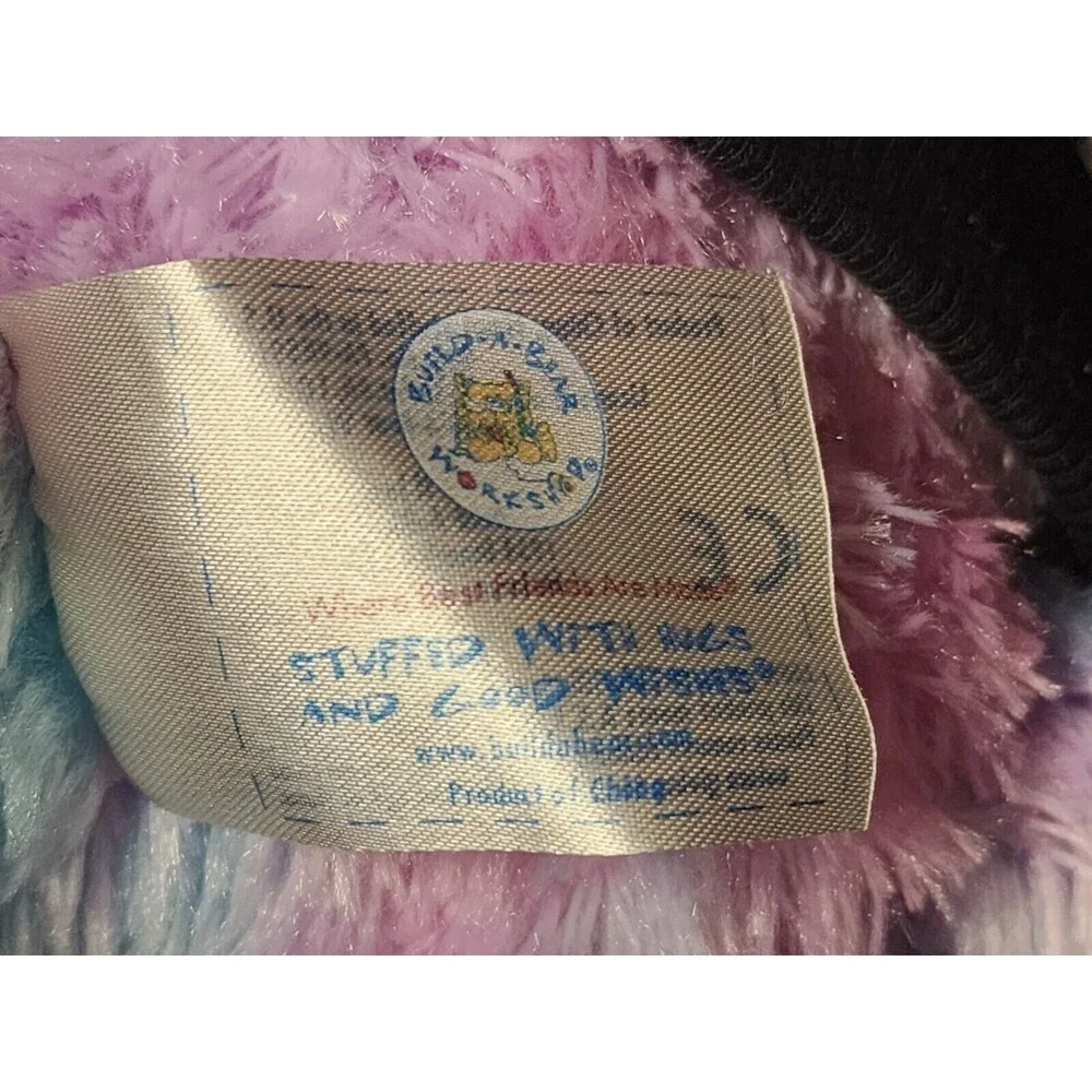 Build A Bear Plush Pastel Swirl Tie-dye Cat Pink Purple Blue 16” BFF Outfit